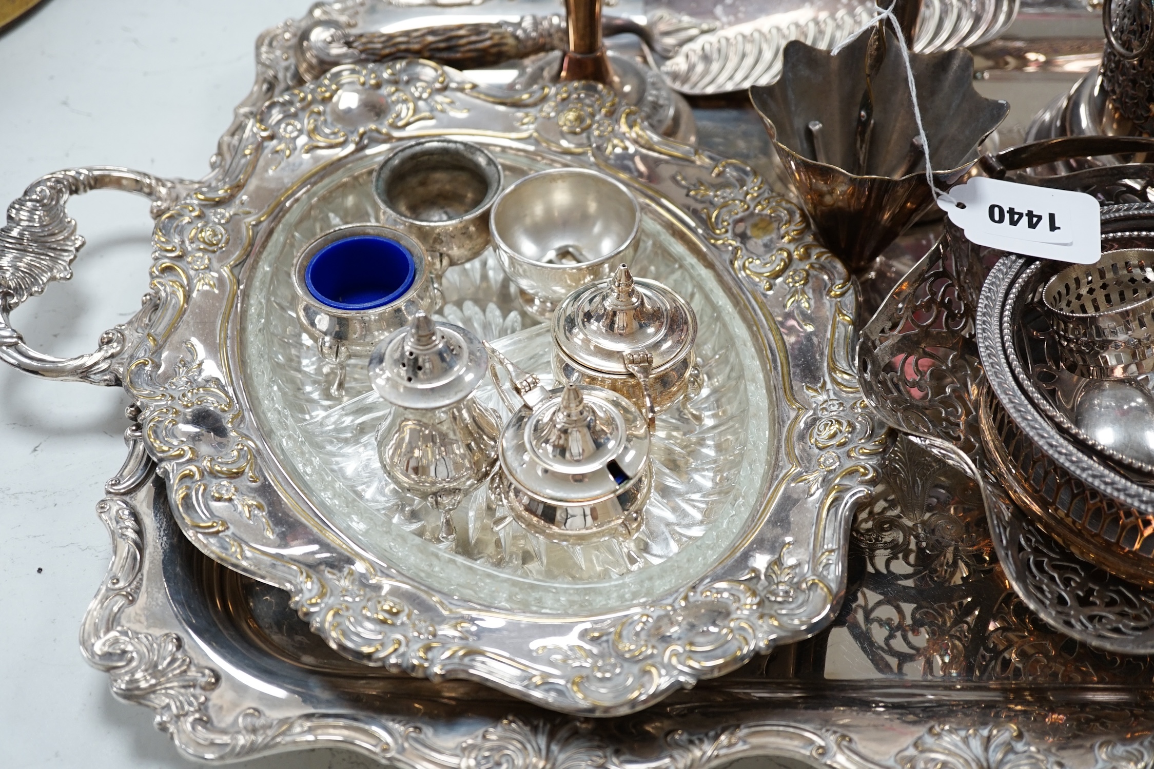 A group of plated wares